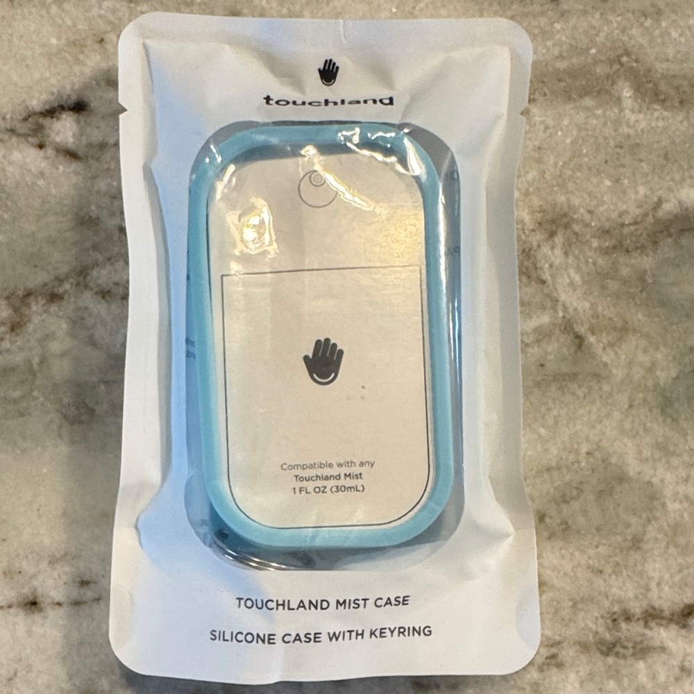 Touchland Mist Silicone Case with Keyring - Light Blue